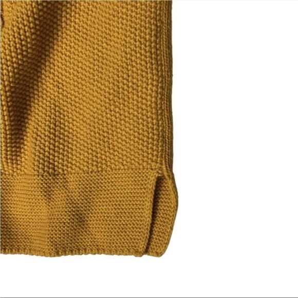 Barbour Stokehold Cable Knit Cotton Crew Neck Sweater Yellow Size 6 - Picture 9 of 11